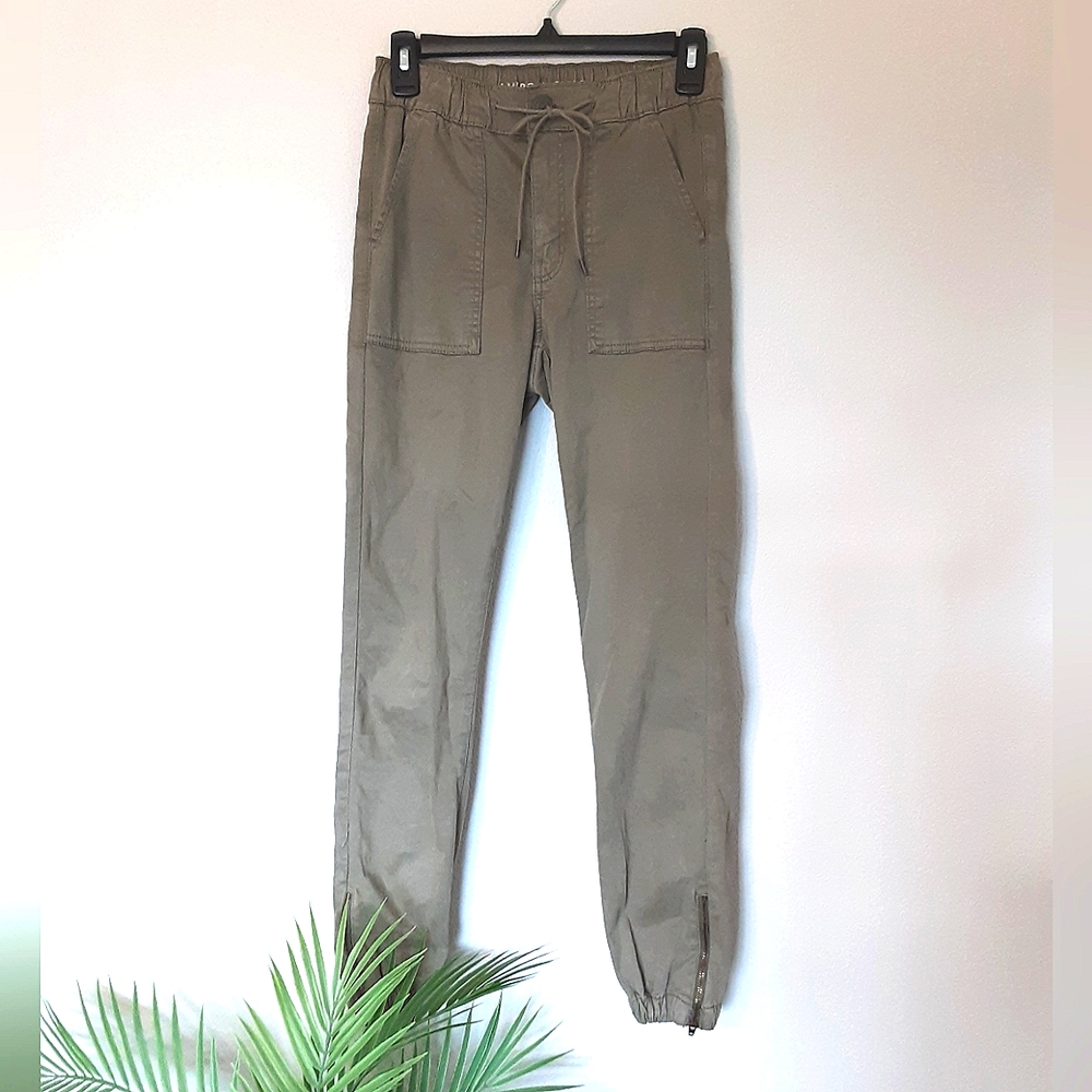 Womens American Eagle Super Stretch, ankle zip jogger, drawstring waist (sz4)